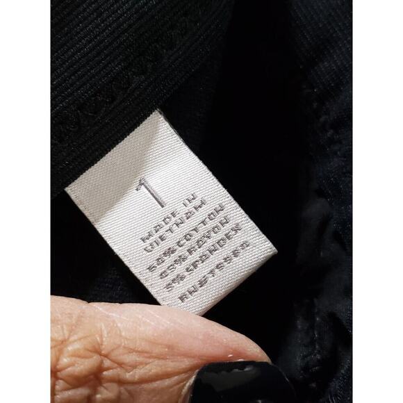 Chico's So Slimming Pants Women's Black Cotton Pockets Flat Front Skinny Leg M - Picture 8 of 11